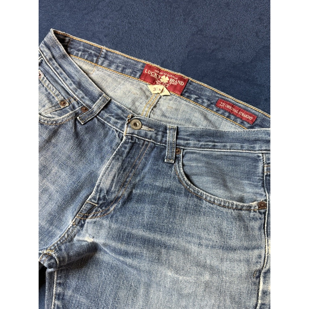 Lucky Brand 221 Original Straight Boot Cut Jeans Men’s Sz 31x30 Med Blue Wash
